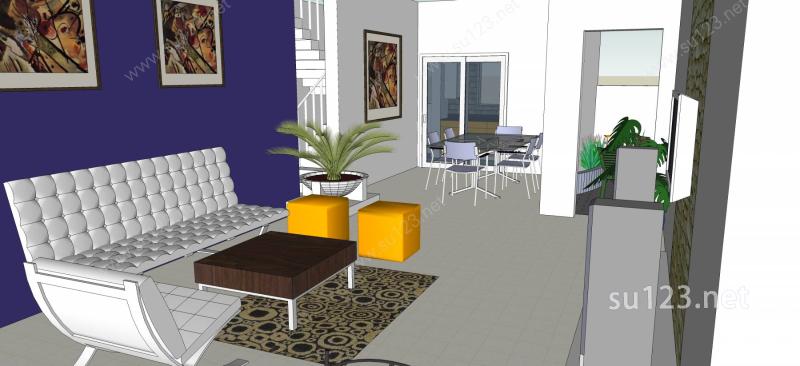 住宅室内模型SU模型下载草图大师sketchup模型