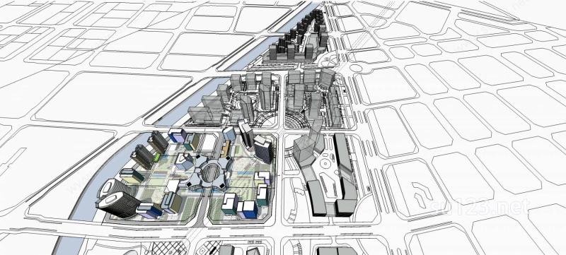 移动硅谷新区规划SU模型