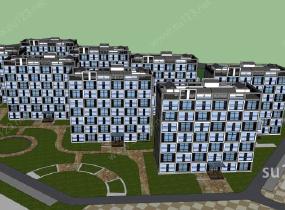 新中式风格住宅SU模型