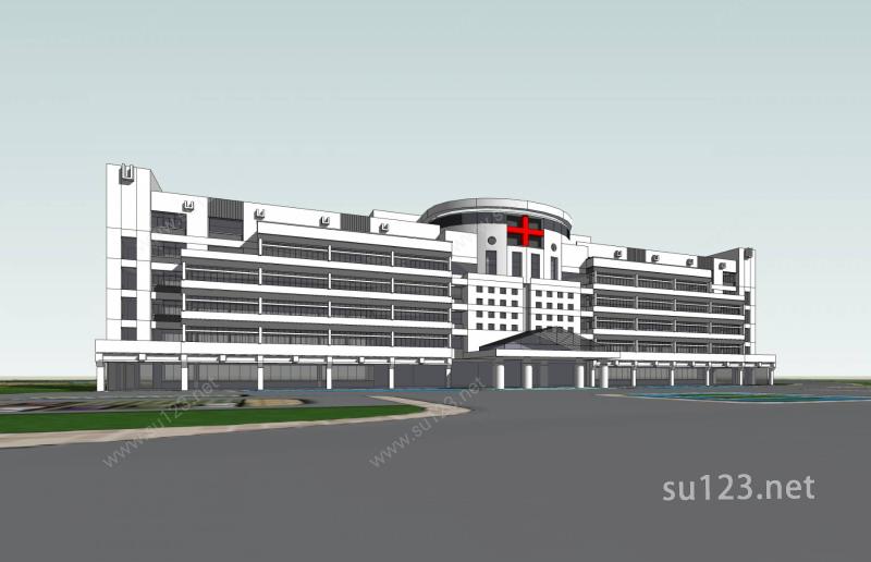 医院--门诊楼SU模型下载草图大师sketchup模型