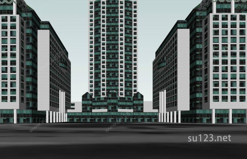 多伦多市政府办公楼SU模型下载草图大师sketchup模型