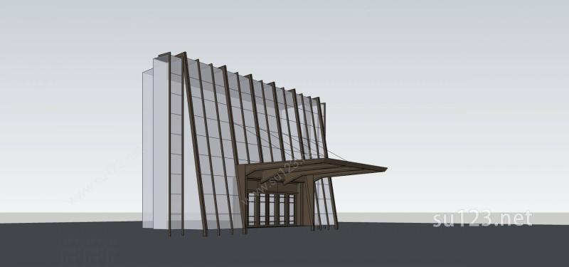 建筑构件–雨棚SU模型