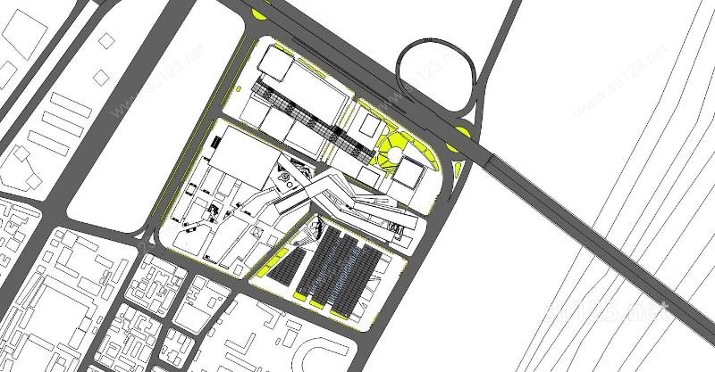 中心区城市设计SU模型下载草图大师sketchup模型