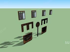 建筑构件-门窗SU模型