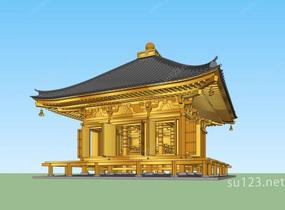 日式古建筑SU模型