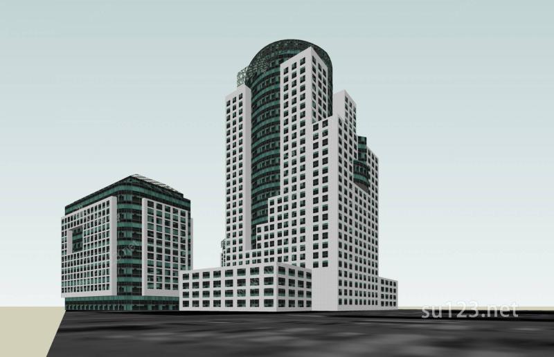 多伦多市政府办公楼SU模型下载草图大师sketchup模型