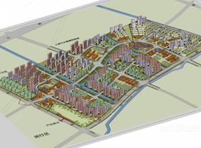 三林城市规划SU模型