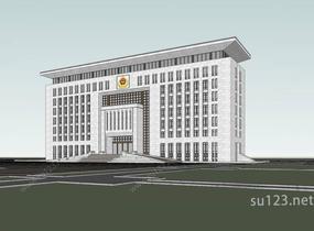 现代行政办公楼SU模型