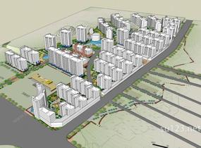 概念设计商业住宅小区SU模型