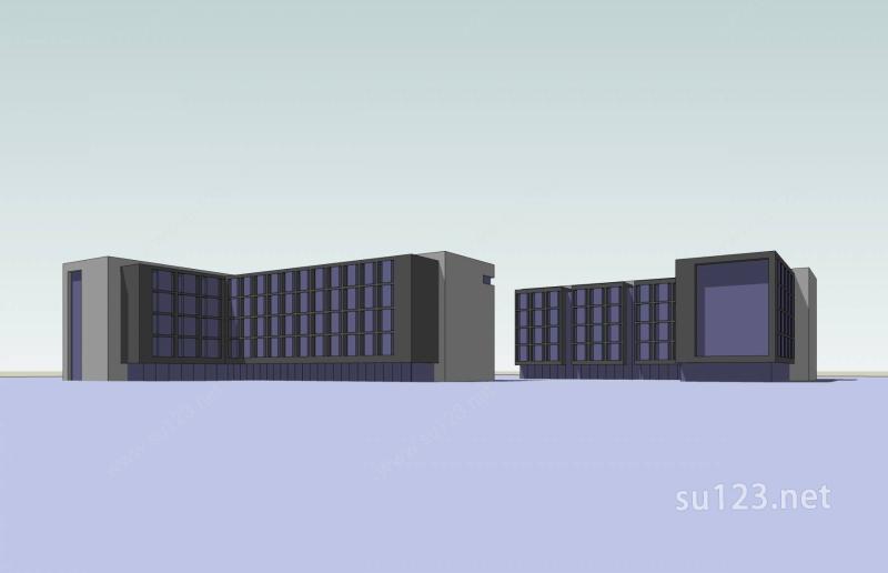 现代多层办公楼SU模型