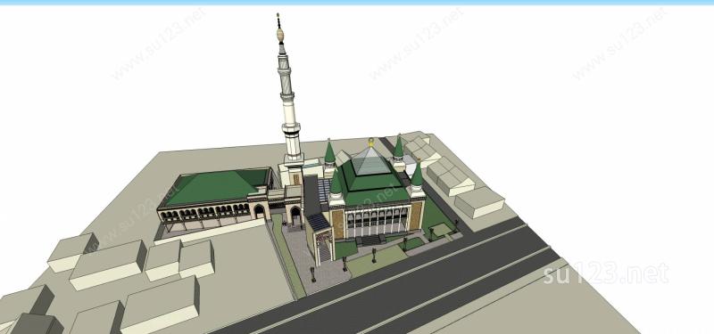 伊斯兰风格清真寺SU模型