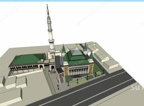 伊斯兰风格清真寺SU模型