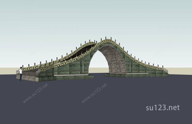 石桥SU模型