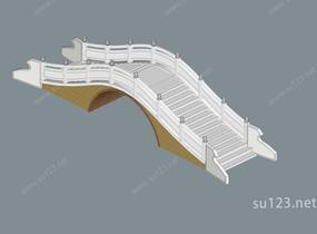 拱桥SU模型