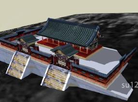日式景观小建筑SU模型