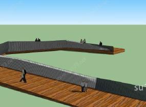 桥面栏杆SU模型