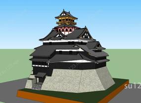 日本–寺庙SU模型