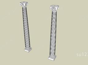 建筑构件-柱子SU模型