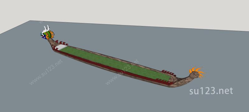 龙船SU模型下载草图大师sketchup模型