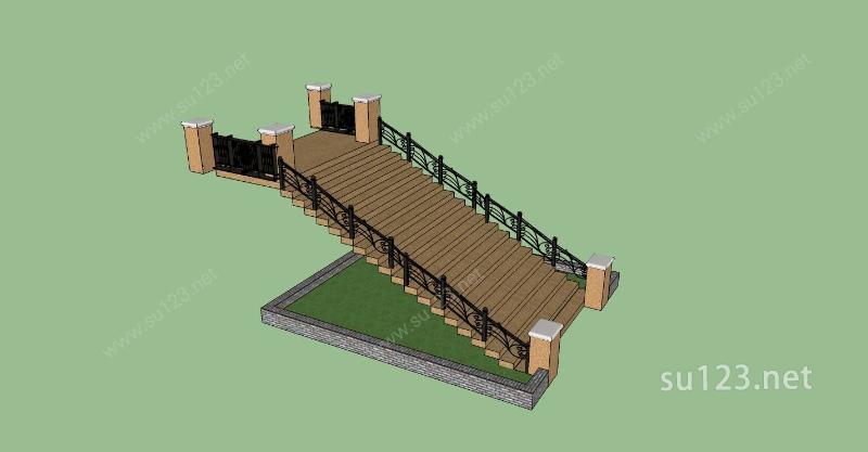建筑构件-入户台阶SU模型