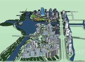某中心区城市设计SU模型