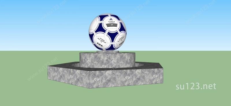 足球雕塑SU模型下载草图大师sketchup模型