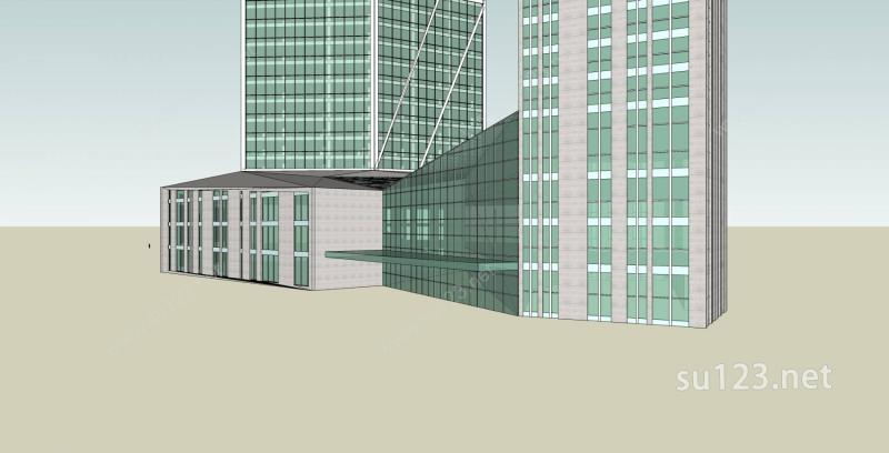 现代超高层综合办公大厦SU模型