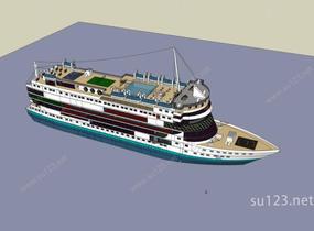 大轮船SU模型
