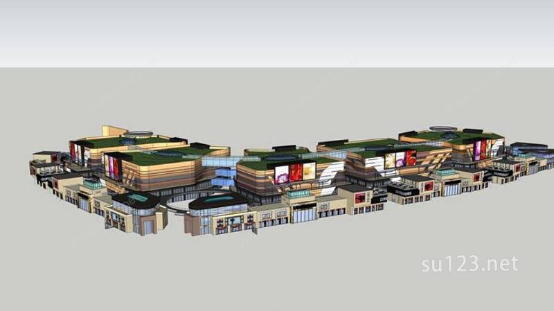 安粮城市广场商业规划设计方案SU模型