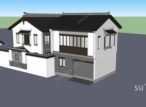 中式住宅SU模型