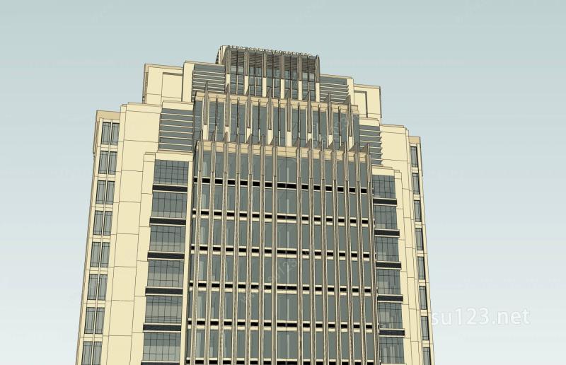 新古典风格政府办公楼SU模型下载草图大师sketchup模型