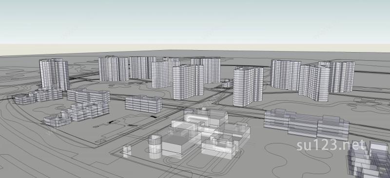 城市规划SU模型下载草图大师sketchup模型