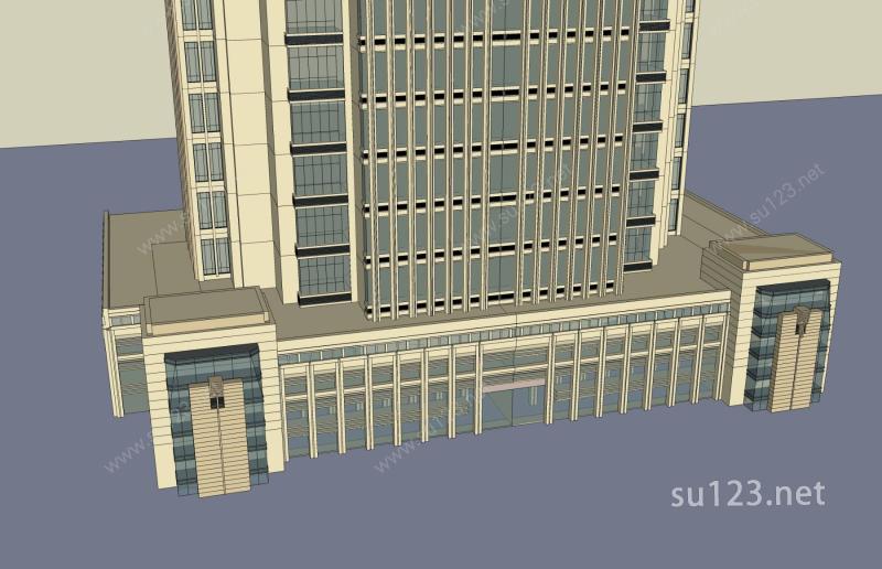 新古典风格政府办公楼SU模型下载草图大师sketchup模型