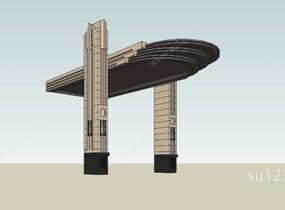建筑构件-雨棚SU模型