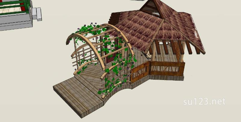 多个园林中式古亭景观亭设计SU模型下载草图大师sketchup模型