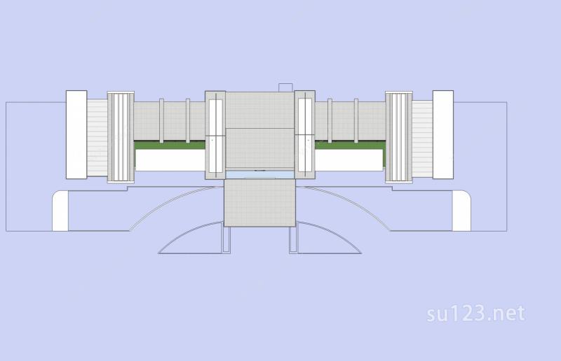 现代政府办公楼SU模型下载草图大师sketchup模型