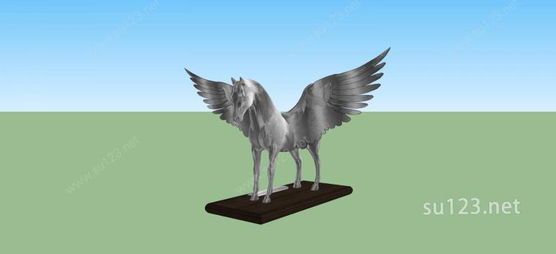 马雕像SU模型