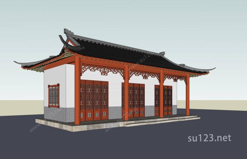 中式小屋SU模型