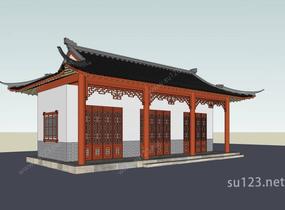 中式小屋SU模型