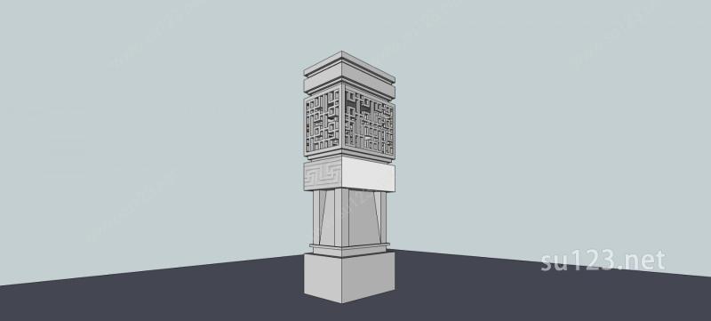 城市小品SU模型下载草图大师sketchup模型
