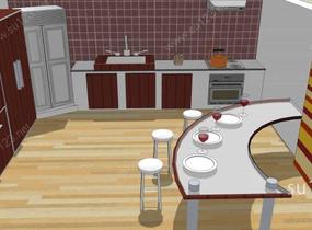 家装厨房SU模型