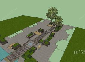 城市家具-树池SU模型