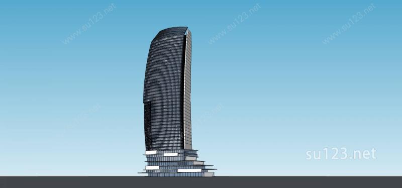 现代超高层商业办公楼SU模型