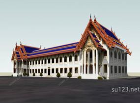 泰式建筑SU模型