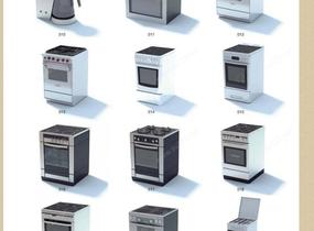 各式 冰箱 微波炉 饮水机  电磁炉集合SU模型
