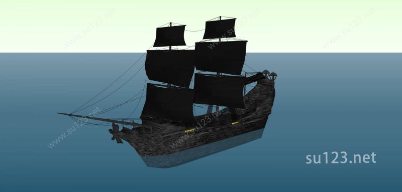 帆船SU模型下载草图大师sketchup模型