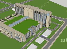 新中式风格医院SU模型