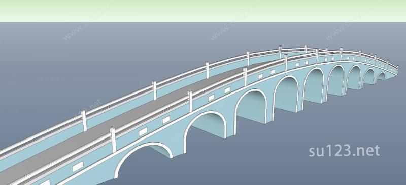 景观-桥SU模型下载草图大师sketchup模型