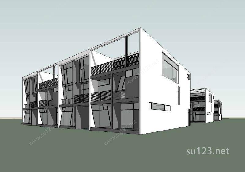 集合住宅 空间建筑SU模型