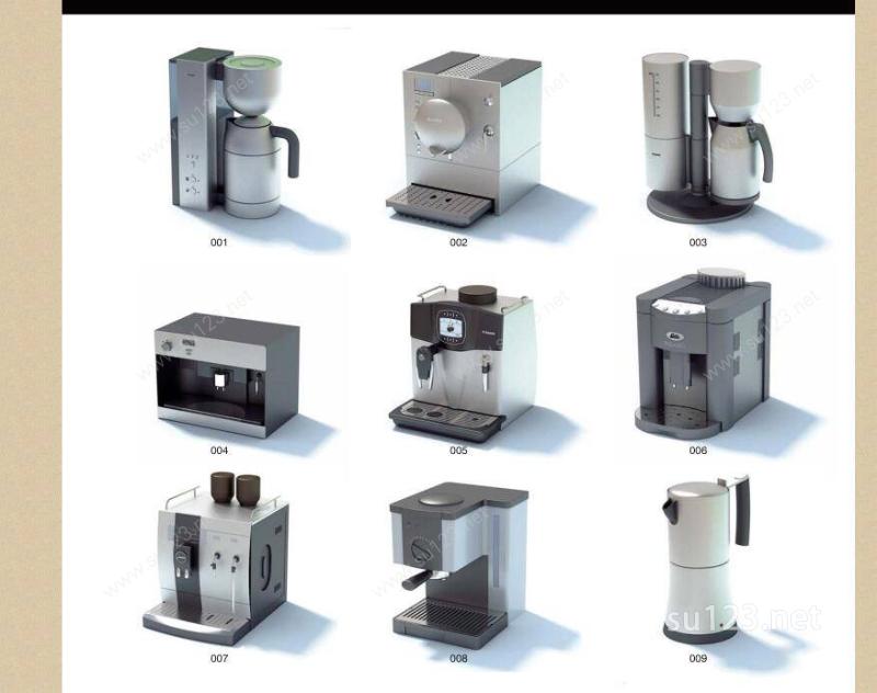 各式 冰箱 微波炉 饮水机  电磁炉集合SU模型下载草图大师sketchup模型